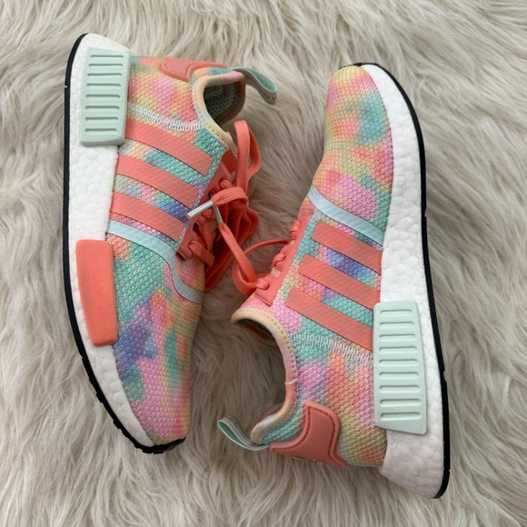 adidas gazelle silver green womens Rainbow Tie Dye – Freaky Shoes® main image 0